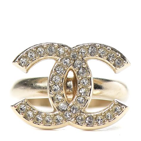 chanel logo ring gold|authentic chanel rings.